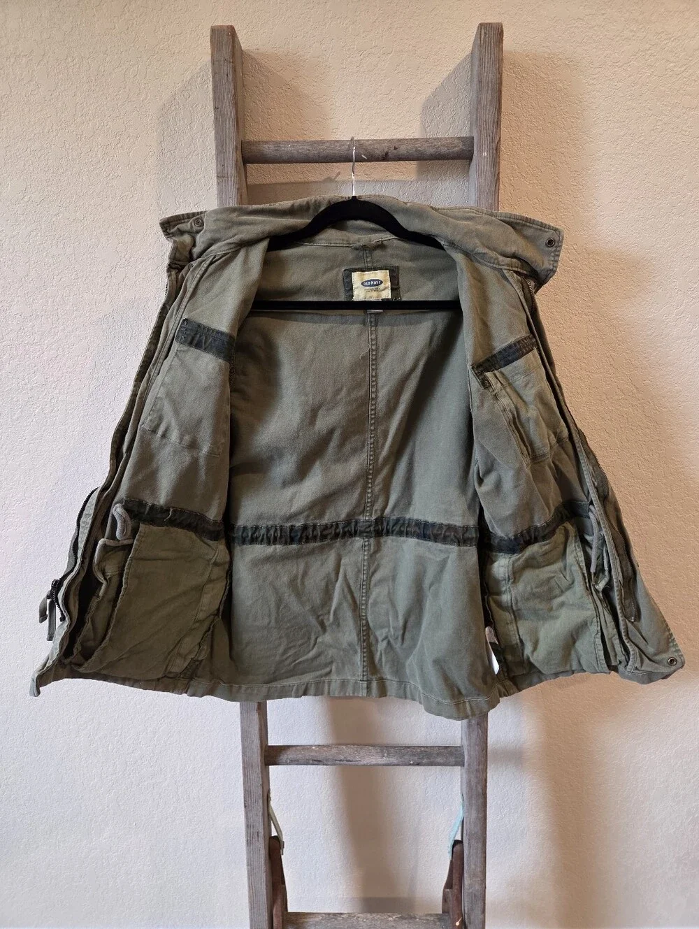 Old Navy Women's Olive Green Military-Style Jacket - Size Small